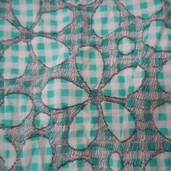 Vintage Mod Green checked Smock Apron - Picture 3 of 7